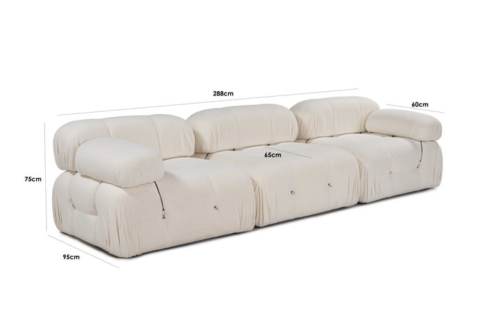 Atelier Del Sofa Bubble 3 Seater Bouclette Blanco